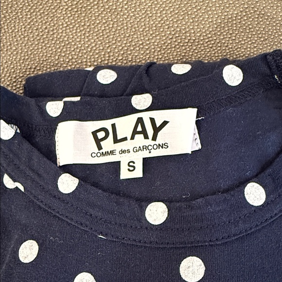 Comme des Garcons Play Polka Dot Long Sleeve Top, size small - Picture 5 of 6